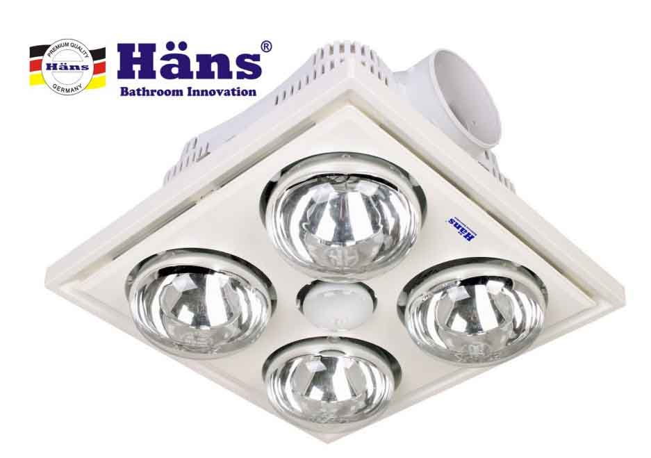 Đèn sưởi nhà tắm Hans 4 bóng H4B176 Hàng chính hãng