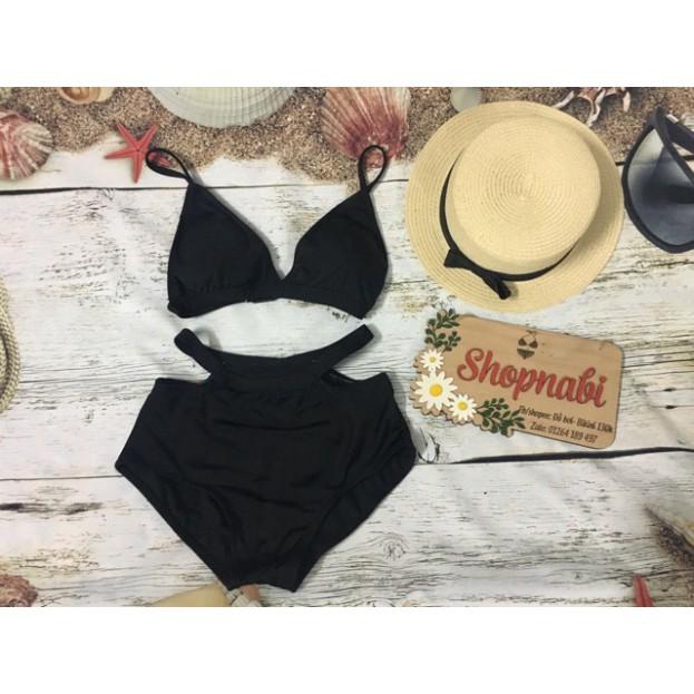 Bikini tam giác quần khoét eo màu rêu, đen, đỏ, cam đất siêu ho