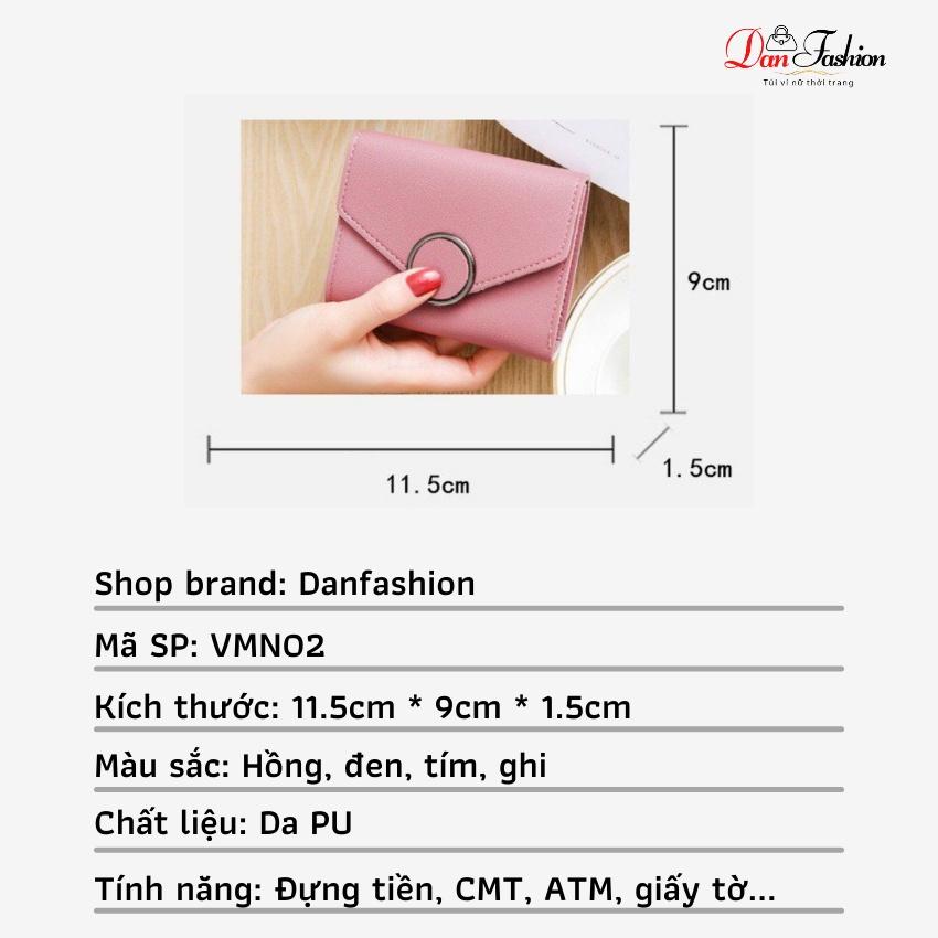 Ví mini ngắn cầm tay nữ khóa tròn cute dễ thương nhỏ gọn bỏ túi nhiều ngăn cao cấp đẹp