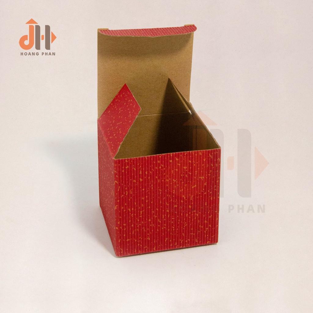 Hộp quà nắp gập - Giấy carton 2 lớp - 9 x 9 x 9cm