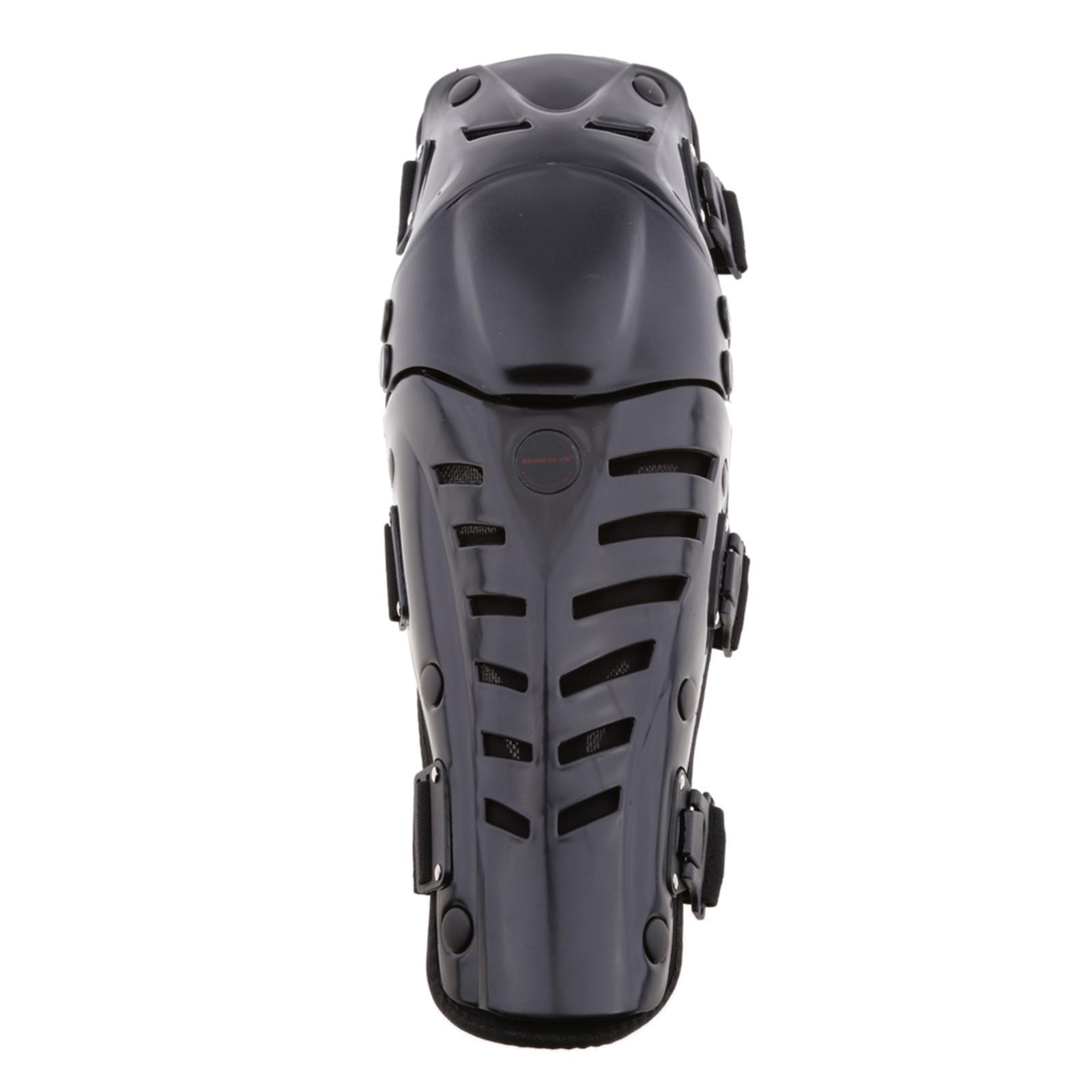 Motorcycle Motocross Racing Knee Shin Guards Pads  Protector Gear Black