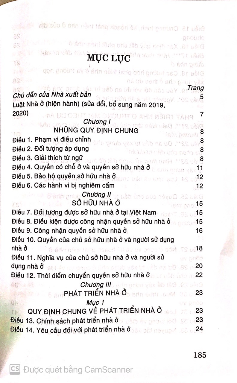 Luật nhà ở ( Hiện hành ) ( Sửa đổi , bổ sung năm 2019, 2020)