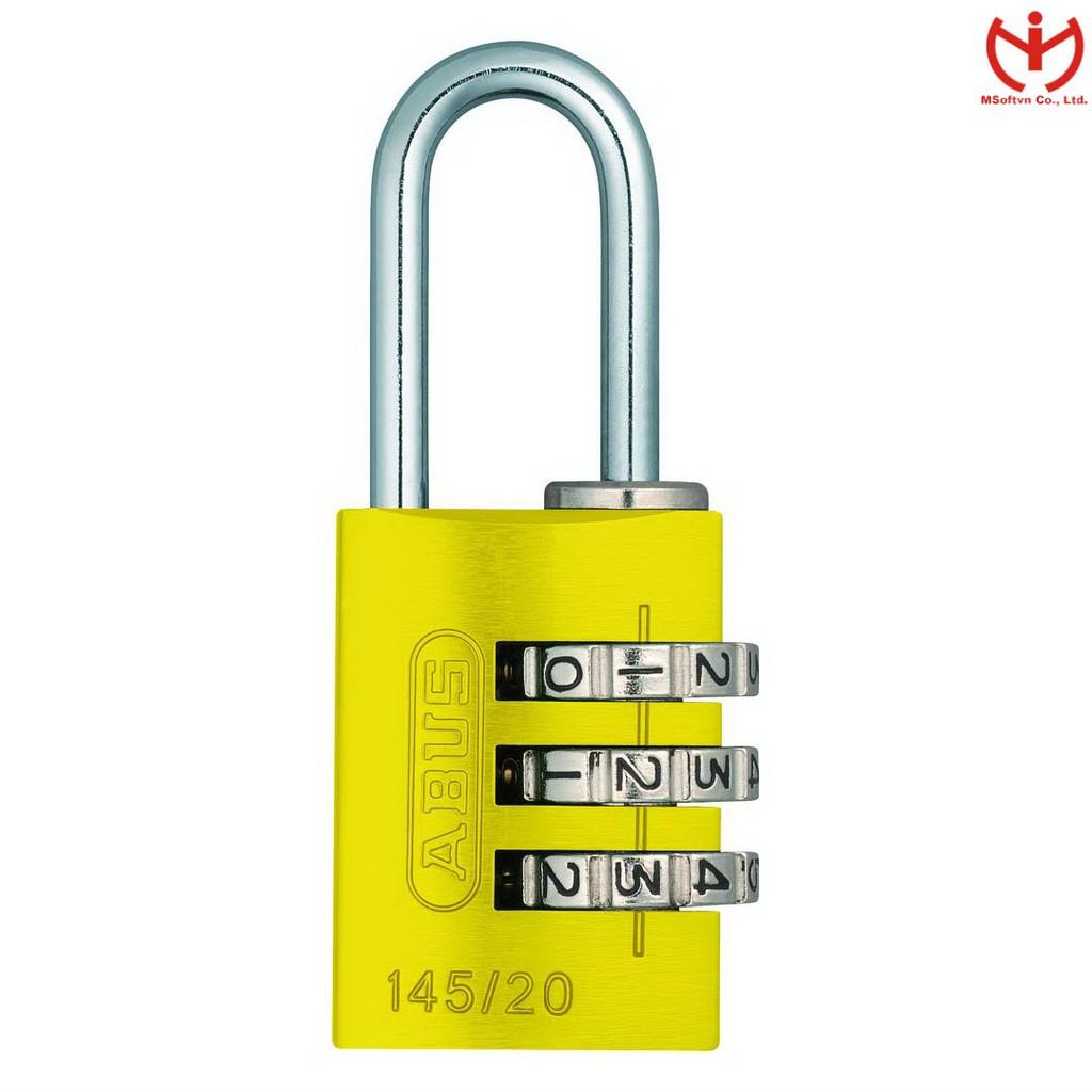 Ổ khóa số ABUS 145/20 thân nhôm rộng 20mm khóa vali hành lý - MSOFT