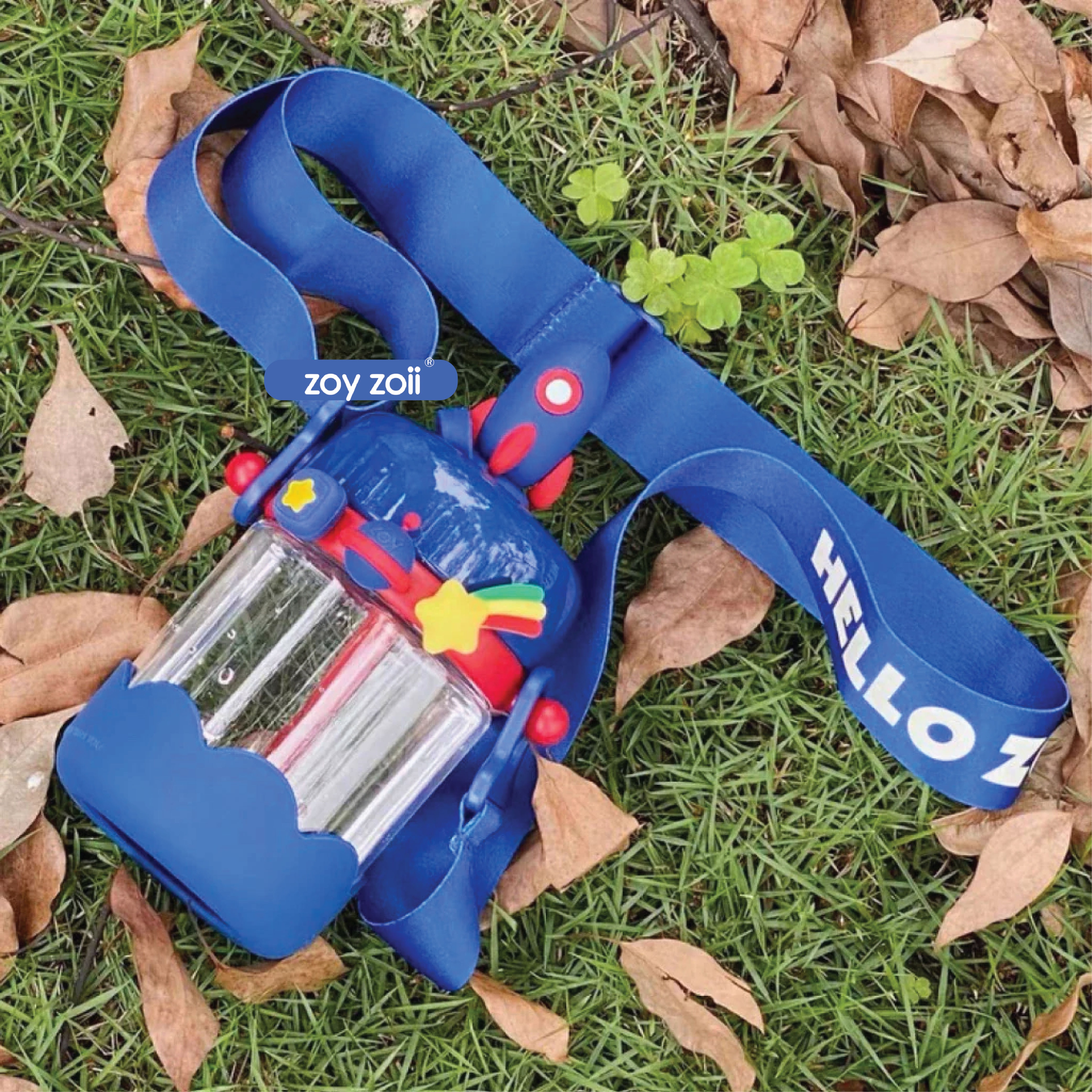 Bình uống nước tritan cho bé Zoyzoii E6 Nature Paradise Cup, bình nước thể thao cao cấp - Hàng chính hãng