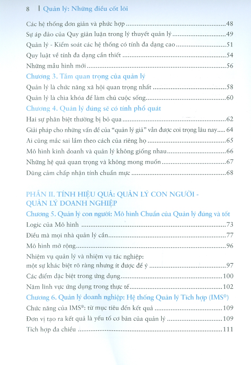 Quản Lý - Những Điều Cốt Lõi (Dành cho mọi cá nhân, tổ chức và doanh nghiệp)
