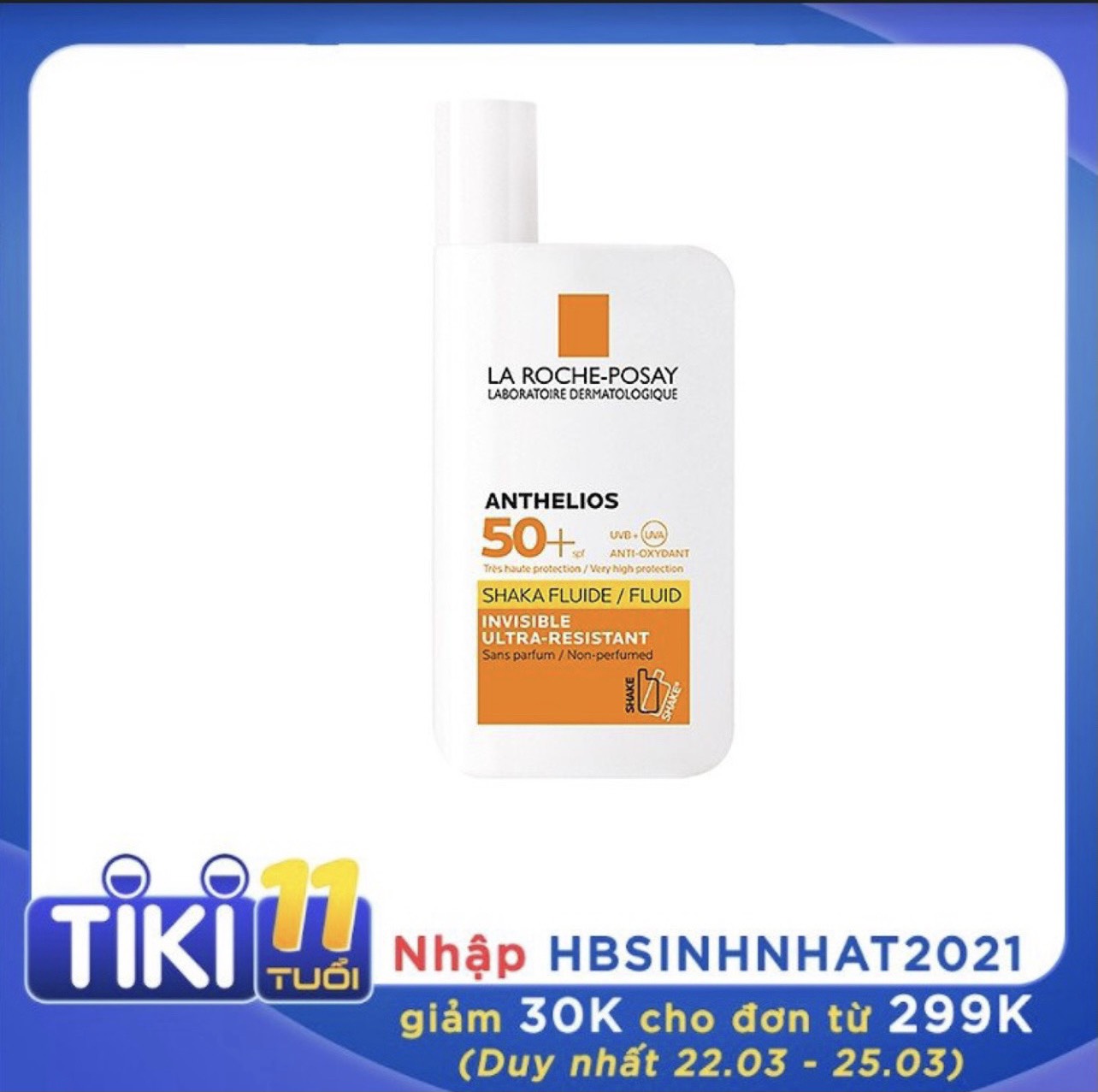 Bộ Kem Chống Nắng Dạng Sữa Lỏng Nhẹ Không Nhờn Rít La Roche-Posay Anthelios Shaka Fluid SPF 50+ 50ml Và Xịt Khoáng Làm Dịu Và Bảo Vệ Da La Roche-Posay Thermal Spring Water 50ml