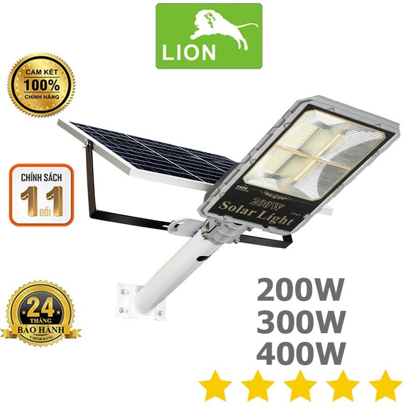 Đèn Đường Đèn Sân Vườn Năng Lượng Mặt Trời LION Công Suất 200W/300W/400W - Có Cảm Biến Tự Động Sáng Khi Trời Tối