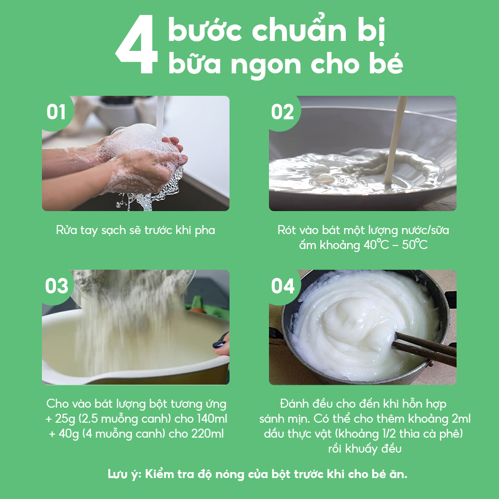 Bột Ăn Dặm Humababy Vị Thịt Heo - Bó Xôi - Hộp 10 Gói x 25g
