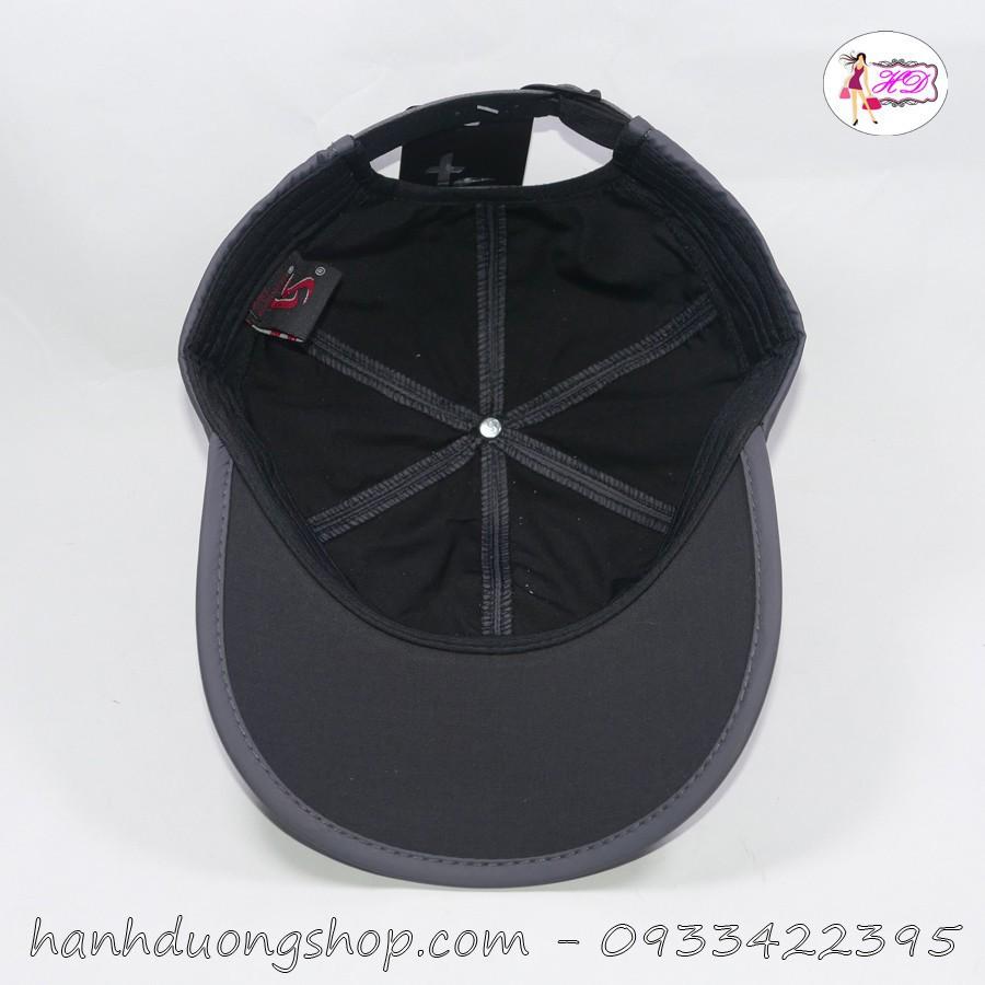 Nón kết vải dù & lưới kết hợp mặt da đẹp TS - TD18