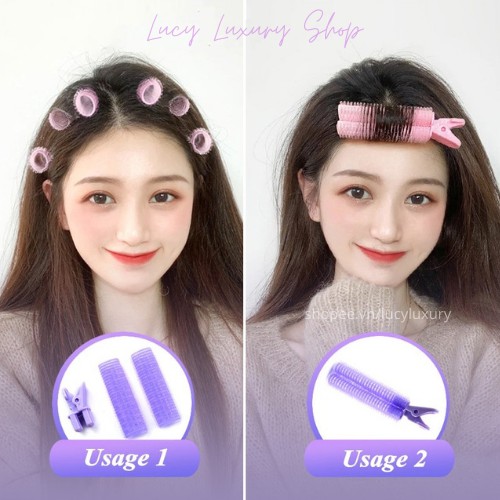 Kẹp phồng chân tóc mái -Lô uốn tự dính mái bay nữ đẹp phong cách Hàn Quốc