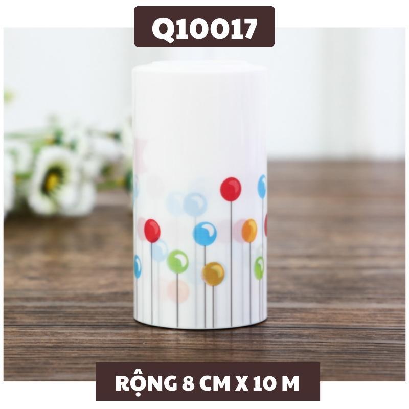 Cuộn viền bánh mousse cỡ 8 CM X CUỘN 10 MÉT VÂN BÓNG NHIỀU MÀU SẮC - Q10017