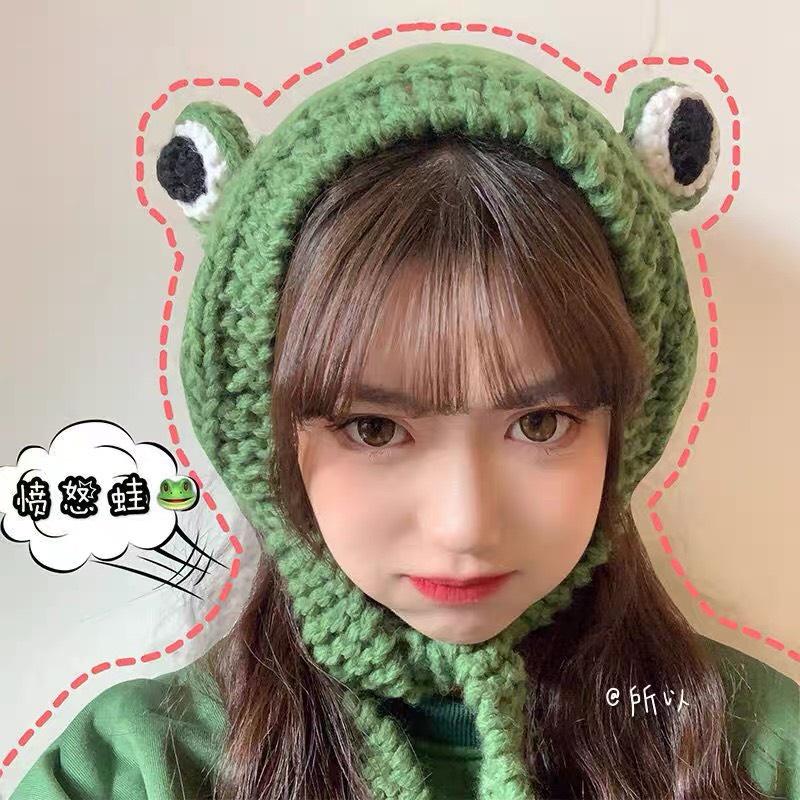 Băng đô len đan tai ếch giữ ấm dễ thương Mũ len cho bạn nữ và bé gái mùa đông