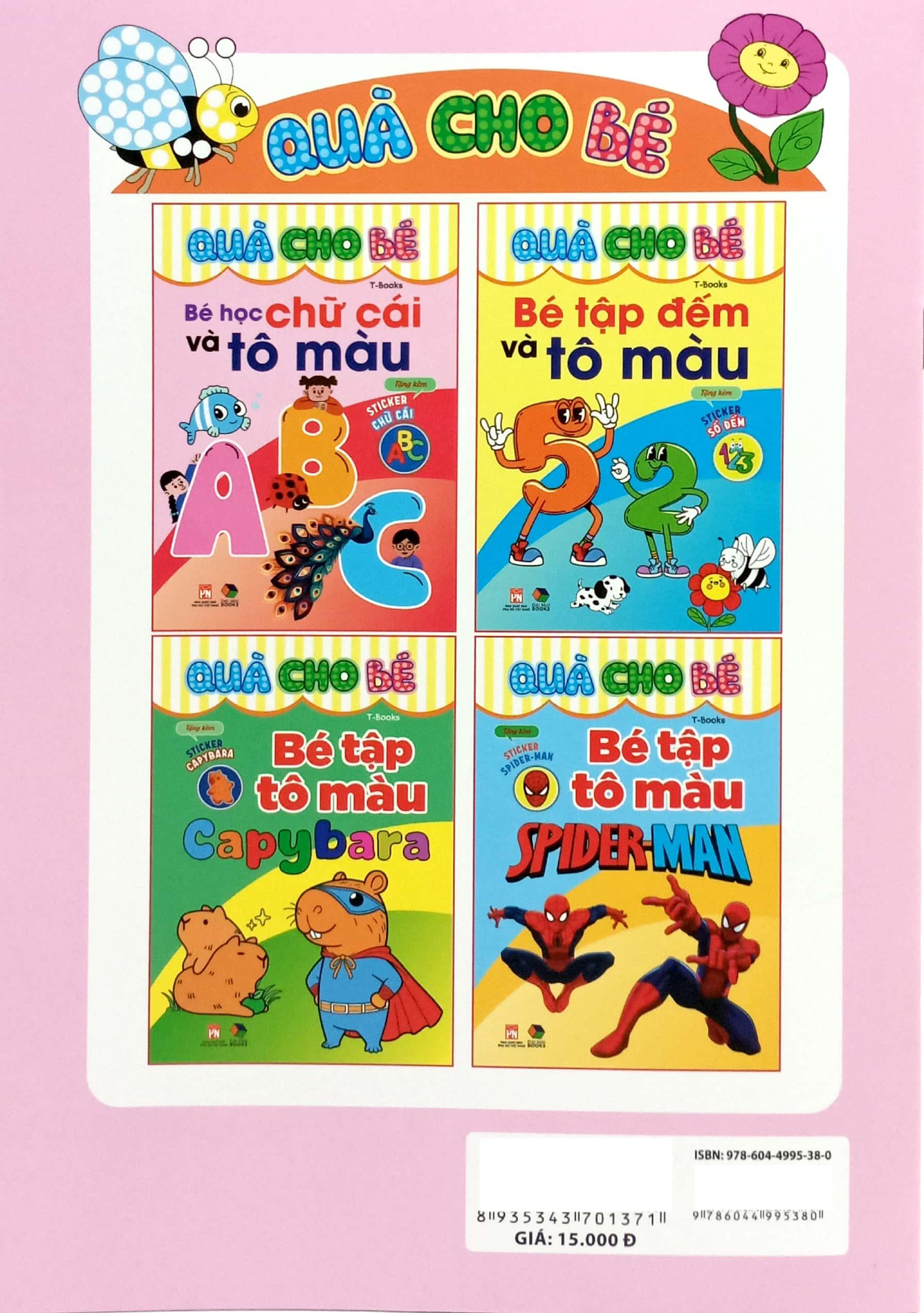 Sách - Quà Cho Bé - Bé Học Chữ Cái Và Tô Màu