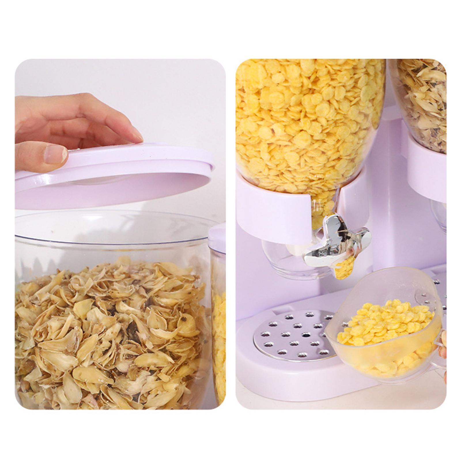 Cereal Dispenser Rice Bucket, Dry Food Dispenser, for Kitchen Breakfast Countertop Candy