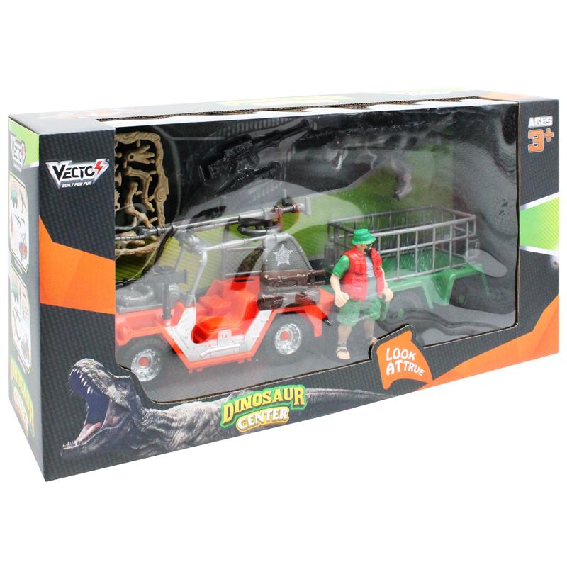 Bộ Đồ Chơi Trung Tâm Nghiên Cứu Khủng Long - Xe Jeep Lớn - Vecto DN7738A