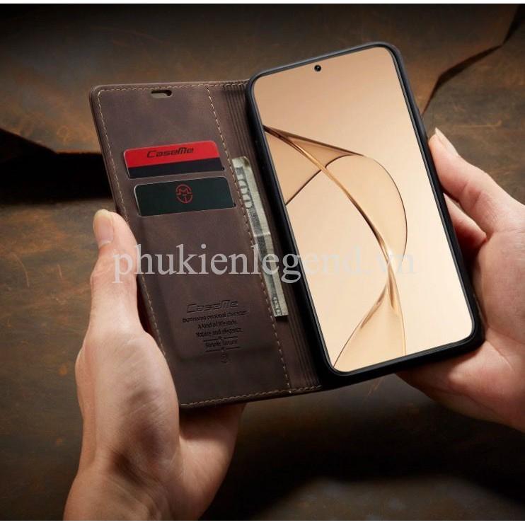Bao da bò thật dạng ví chính hãng Caseme dành cho SamSung Galaxy S20 FE - hàng nhập khẩu