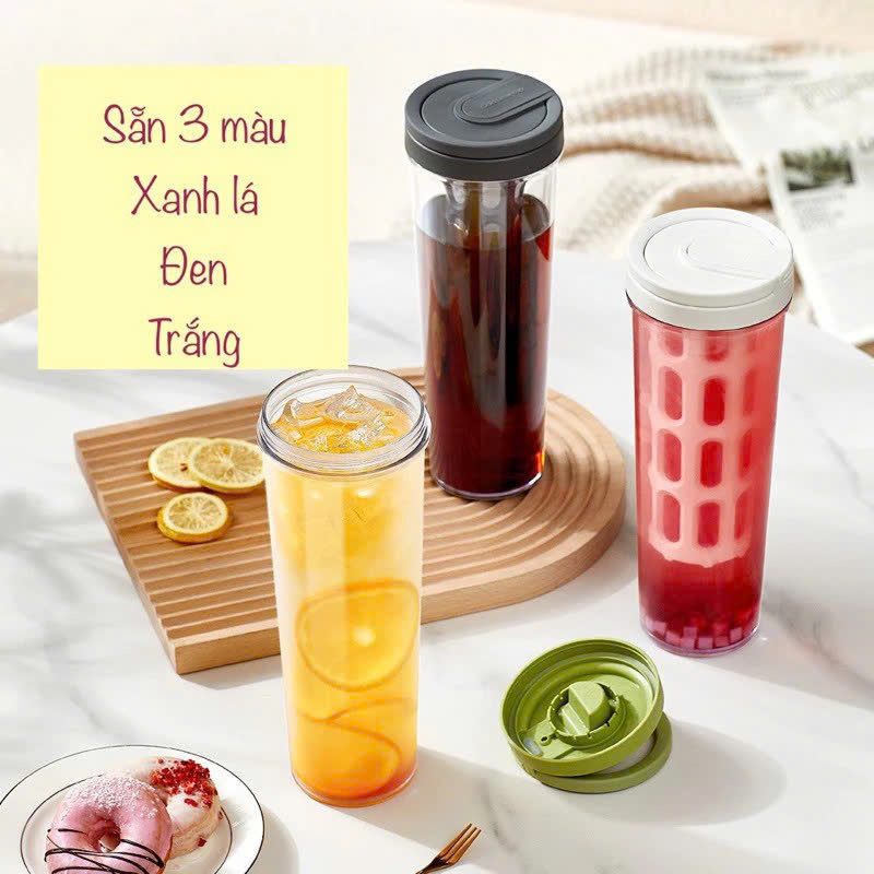 Bình pha Trà cà phê Cold Brew 1000ml MÀU ĐEN