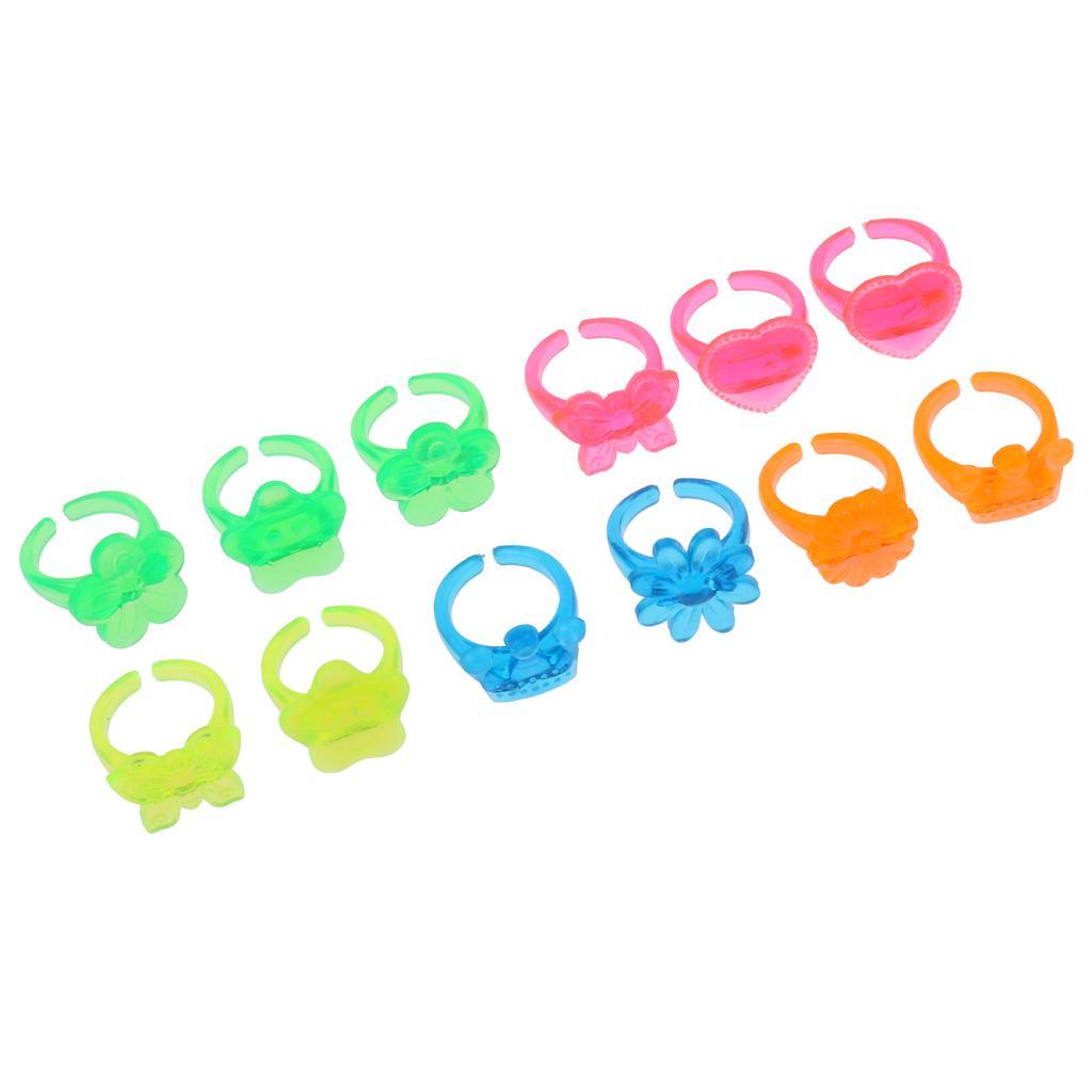3X Kids Party Favor Toy Mixed Colored Rings of 12pcs