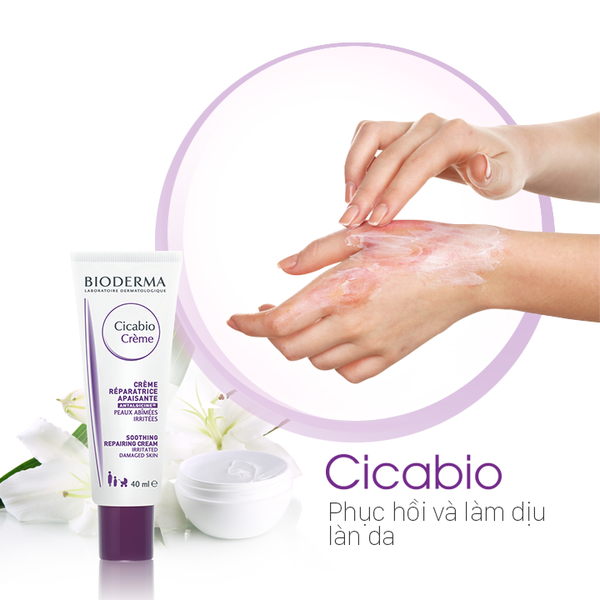 Kem dưỡng phục hồi làn da bị tổn thương BIODERMA Cicabio Crème 40ml