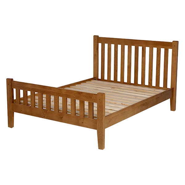 Giường đôi Rustic gỗ sồi 2m