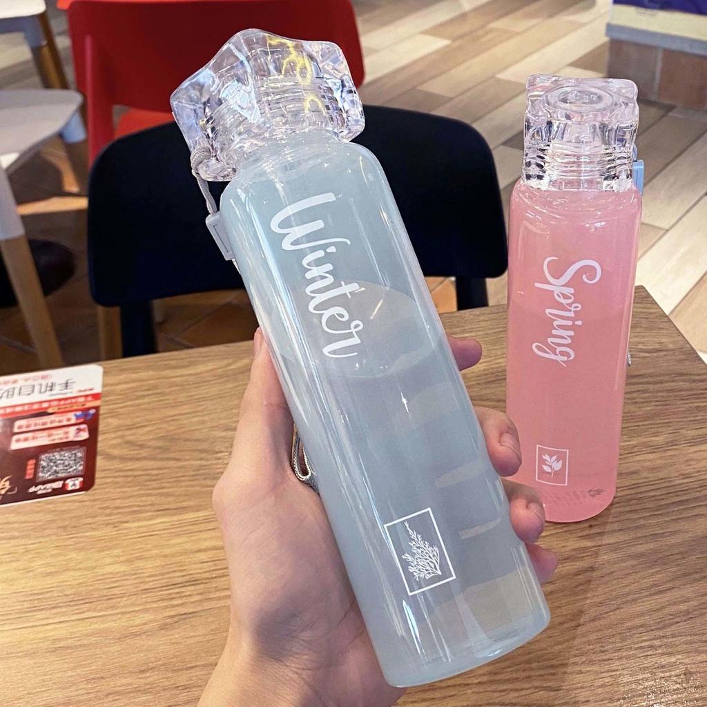Cốc nước thủy tinh Phiên bản hàn quốc trong gió cốc tiện dụng thủy tinh chịu nhiệt thủy tinh borosilicat cao