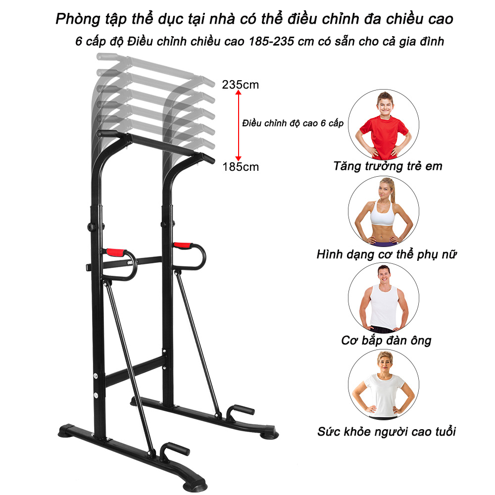 OneTwoFit Xà đơn xà kép Home Fitness Pull up Bar Push Up-Weight có thể điều chỉnh chiều cao OT130