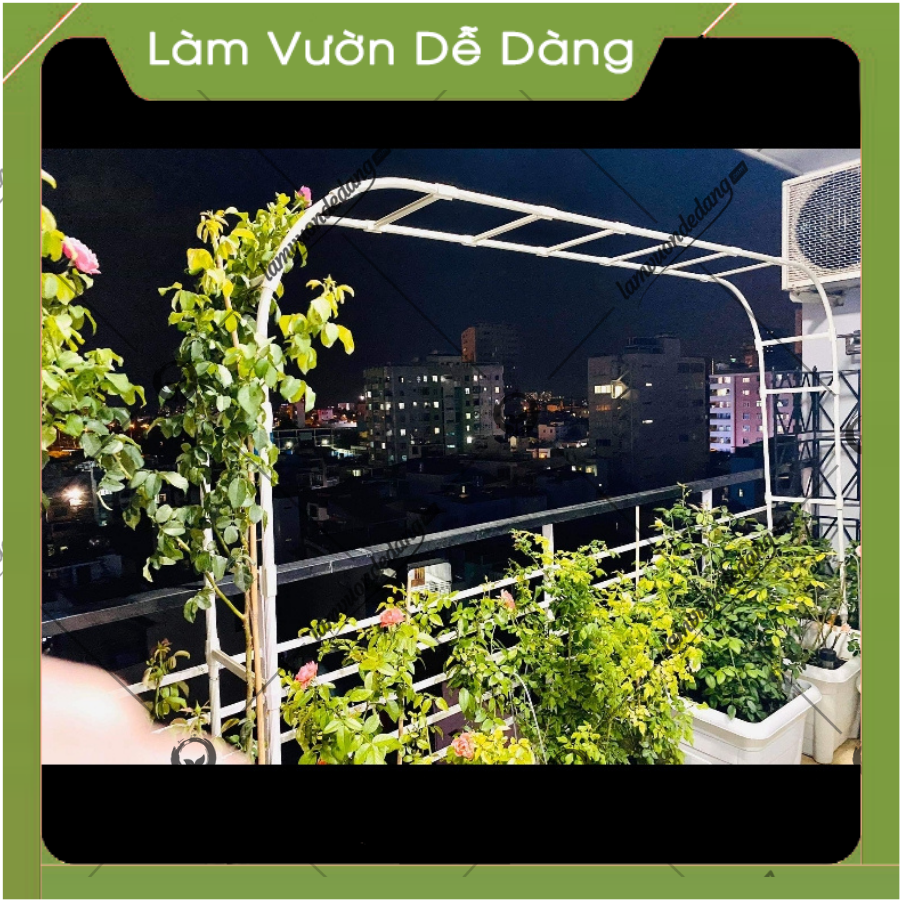 CỔNG VÒM HOA HỒNG LEO cao 2M85 - Dùng làm khung cổng vòm hoa, giàn leo, giá đỡ cho cây hoa hồng leo, cây hoa leo - Giúp cây không bị đổ ngã - Tạo không gian đẹp cho khu vườn