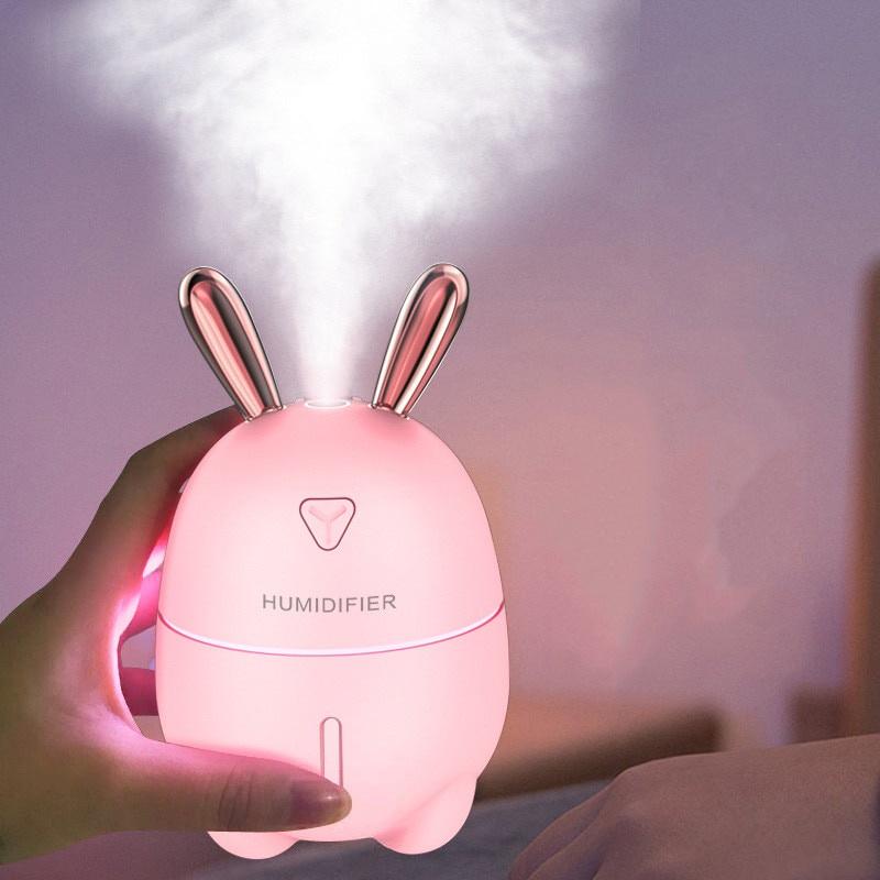 300ML Air Humidifier Cute Rabbit Ultra-Silent USB Aroma Essential Oil Diffuser Office Car Humidificador Air Purifier Mist Maker