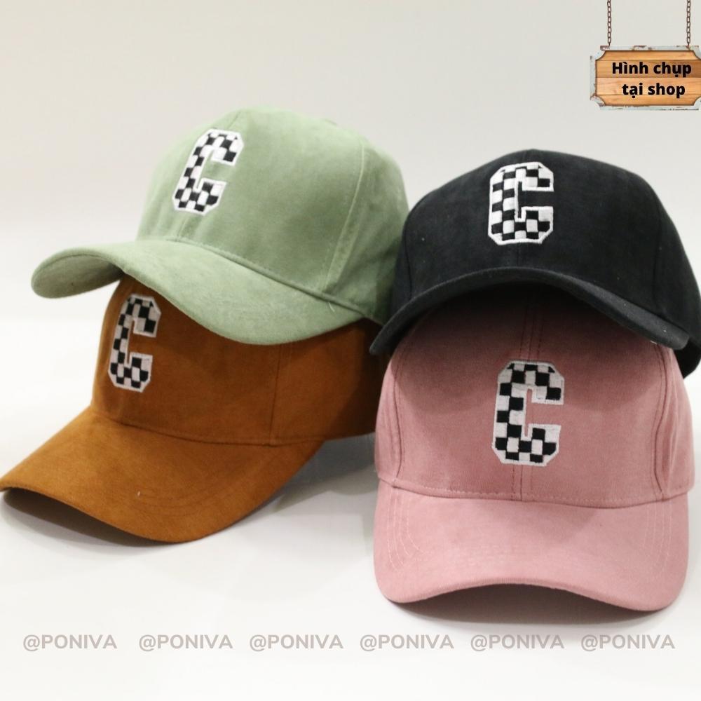 Mũ Lưỡi Trai ️ Nón Kết Thêu Chữ C Phối Viền Caro Cực Hot Chất Kaki Cao Cấp Form Unisex Mẫu Hot Trend 2022