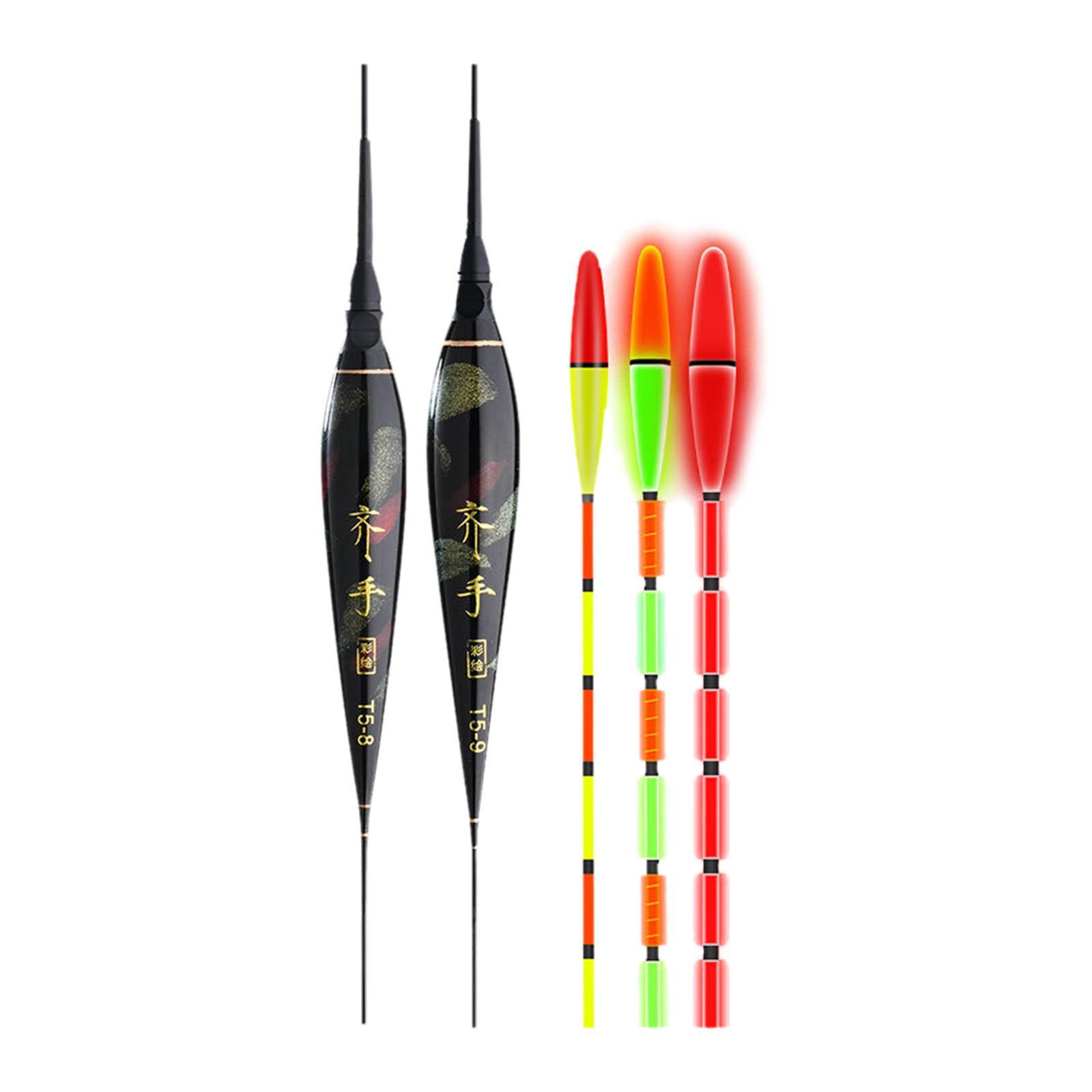 5Pcs LED Fishing Bobbers Fishing Floats and Bobbers Lighted Bobbers for Night Fishing