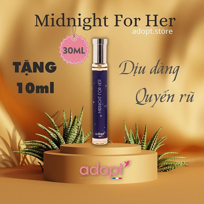 Nước Hoa Nữ 30ml ADOPT' MIDNIGHT FOR HER Dịu Dàng, Mê Hoặc, Quyến Rũ, Thơm Lâu