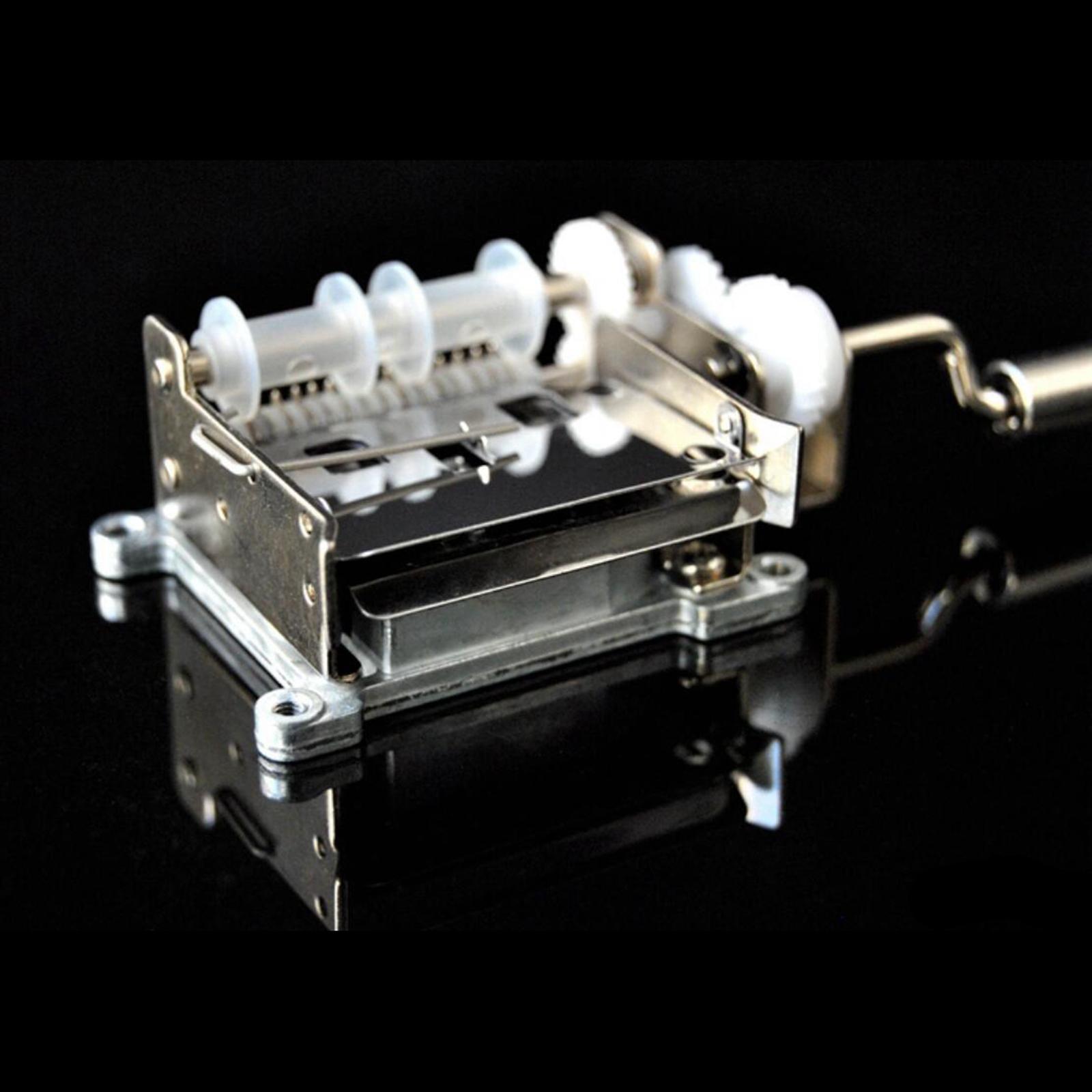 Hand Crank Music Box Movement 15 Note with 20 Paper Strips and Hole Puncher