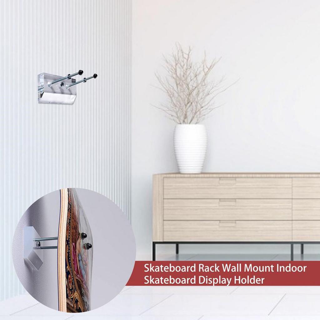 3x Skateboard Wall Hanger Wall Mount Floating for Skateboard Skis