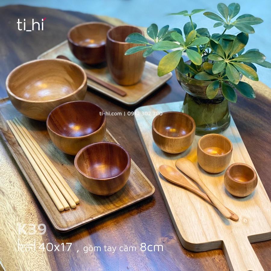 Thớt gỗ có tay cầm 40x17cm