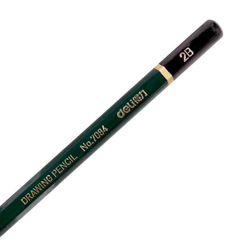 Bút Chì Gỗ 2B Deli 7084 - Thân Xanh Lá