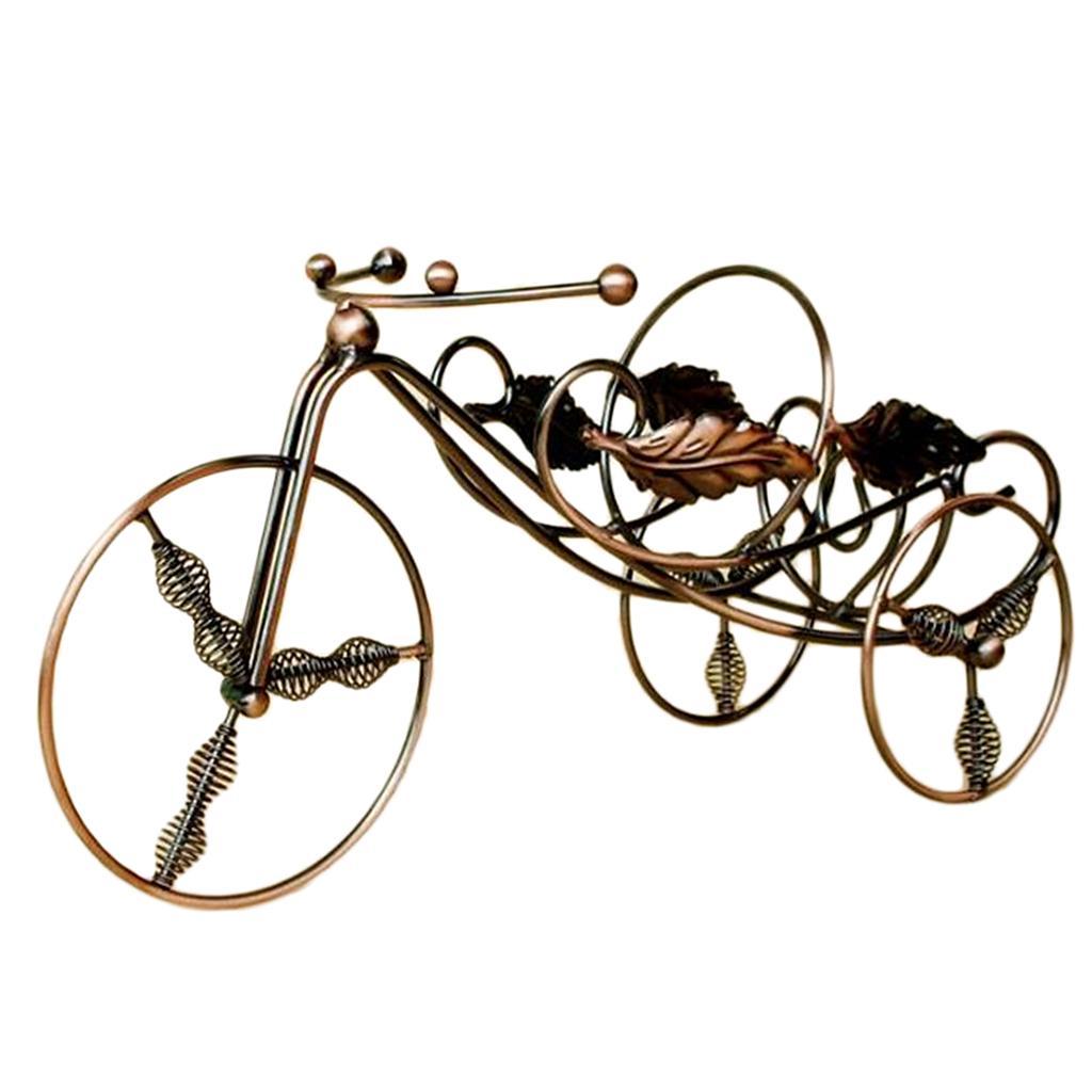 Vintage Tricycle Shaped Metal Bottle Holder, Free Standing Wine Bottle