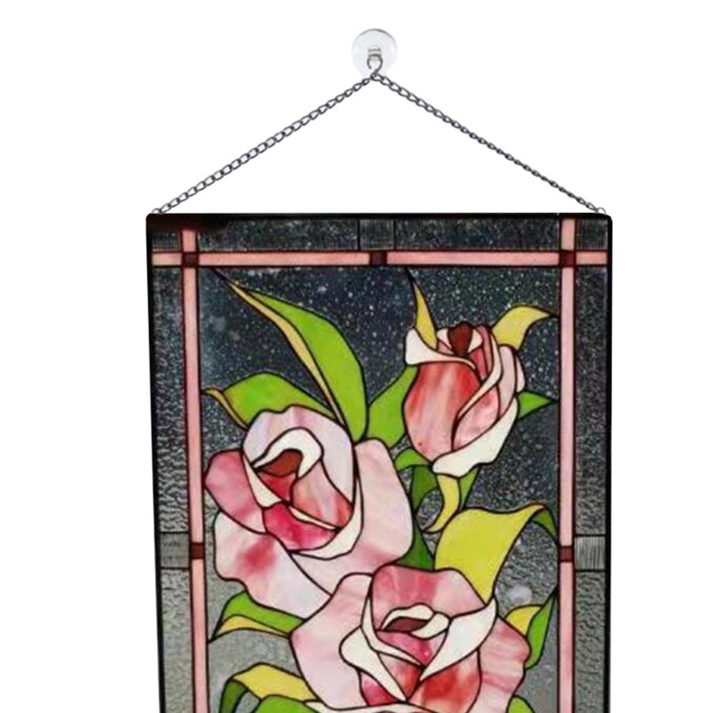 2x Stained  Rectangular Window Panel