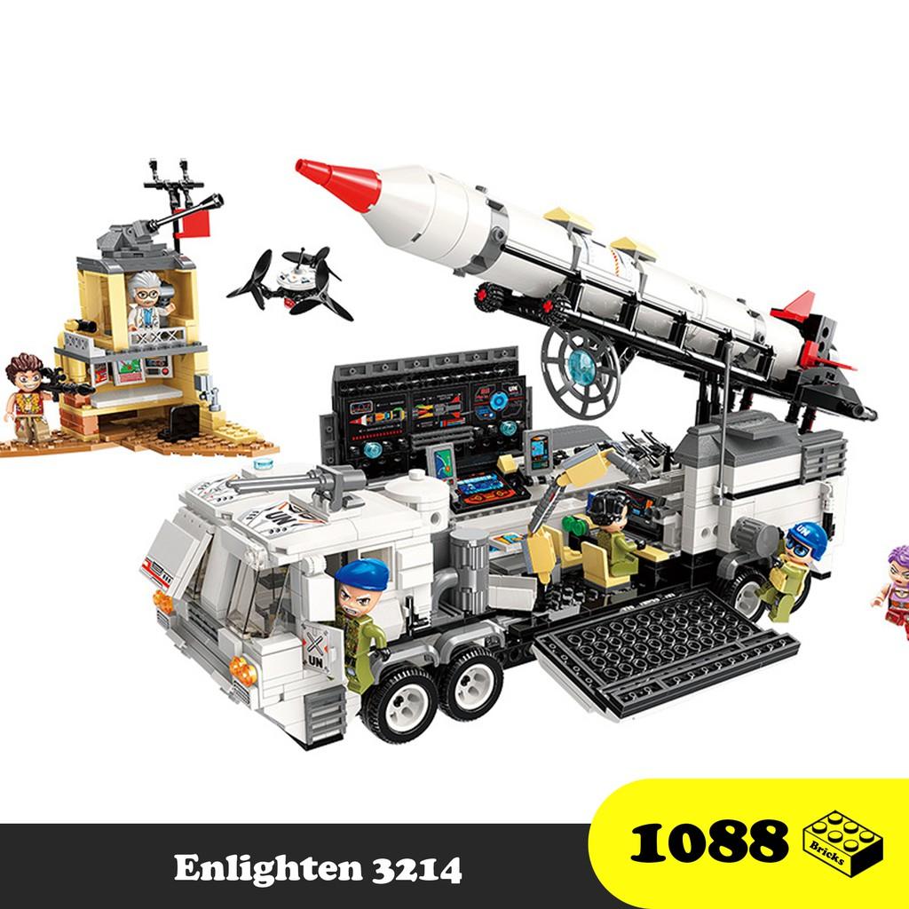 Enlighten 3214 - Đồ chơi Lắp ráp Xe Tải Rocket Tên Lửa - Enlighten Missle Launcher Truck Police series