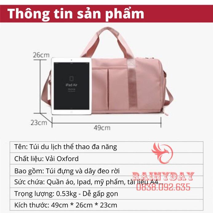 Túi xách du lịch thể thao xách cho nam nữ đẹp đựng đồ quần áo tập đa năng có nhiều ngăn để giầy đi chơi phượt size lớn