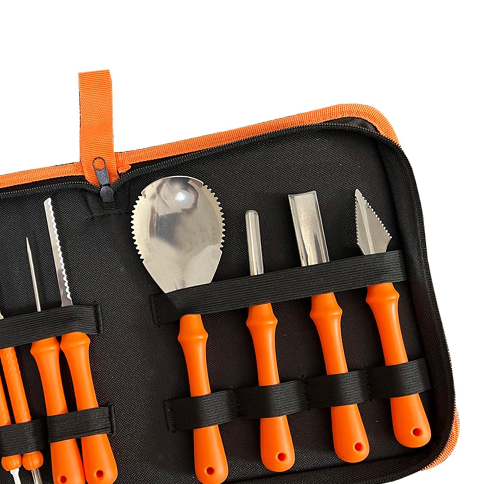 Pumpkin Carving Kit 12 Pieces Set Stainless Steel for Halloween Decoration