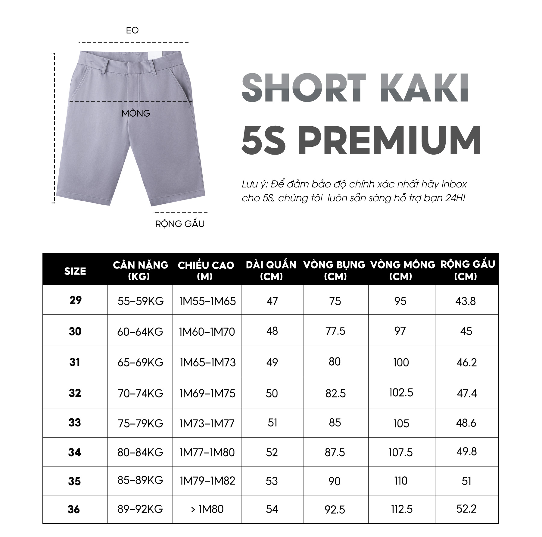 Quần Short Kaki Nam 5S, Chất Liệu Cotton Cao Cấp, Mềm Mịn, Thiết Kế Tinh Tế, Cúc Ẩn Lịch Sự
