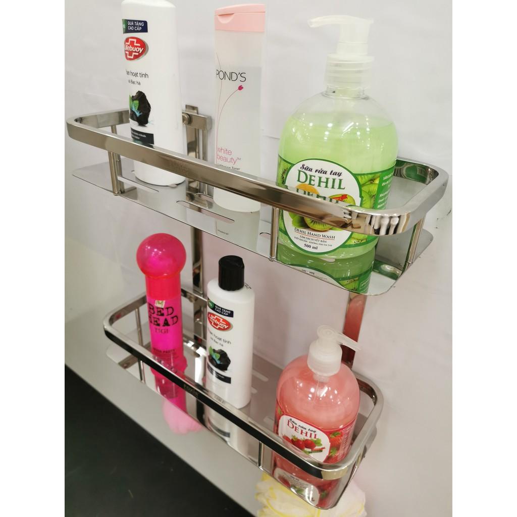 KỆ ĐỂ MỸ PHẨM PHÒNG TẮM INOX 304
