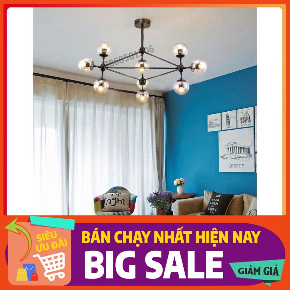 *Bảo hành 12 tháng*Đèn Chùm Phân Tử Ondric 10 bóng - Decor lighting, chùm ý 10 bóng dạng phân tử trang trí phòng khách