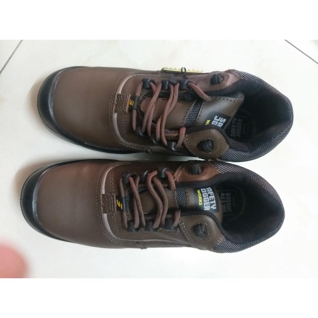 Giày Bảo Hộ Safety Jogger Pluto EH Da Thật, Cách Điện 18kV, Đế Chống Đâm Xuyên, Mũi Chống Va Đập