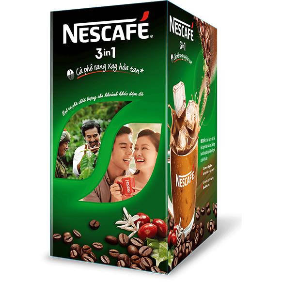 [Tặng 1 bình nước Lock&amp;Lock 1.2L] Combo 2 hộp Nescafé 3in1 công thức cải tiến - vị rang đậm (Hộp 20 gói x 17g)