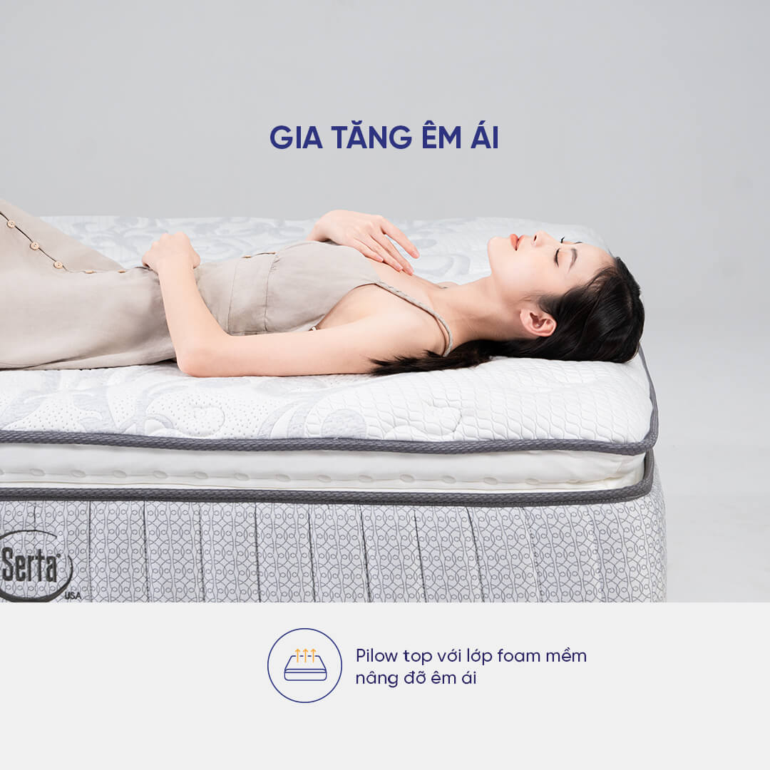 Nệm lò xo cao cấp Serta Pedic iBalance 36 cm