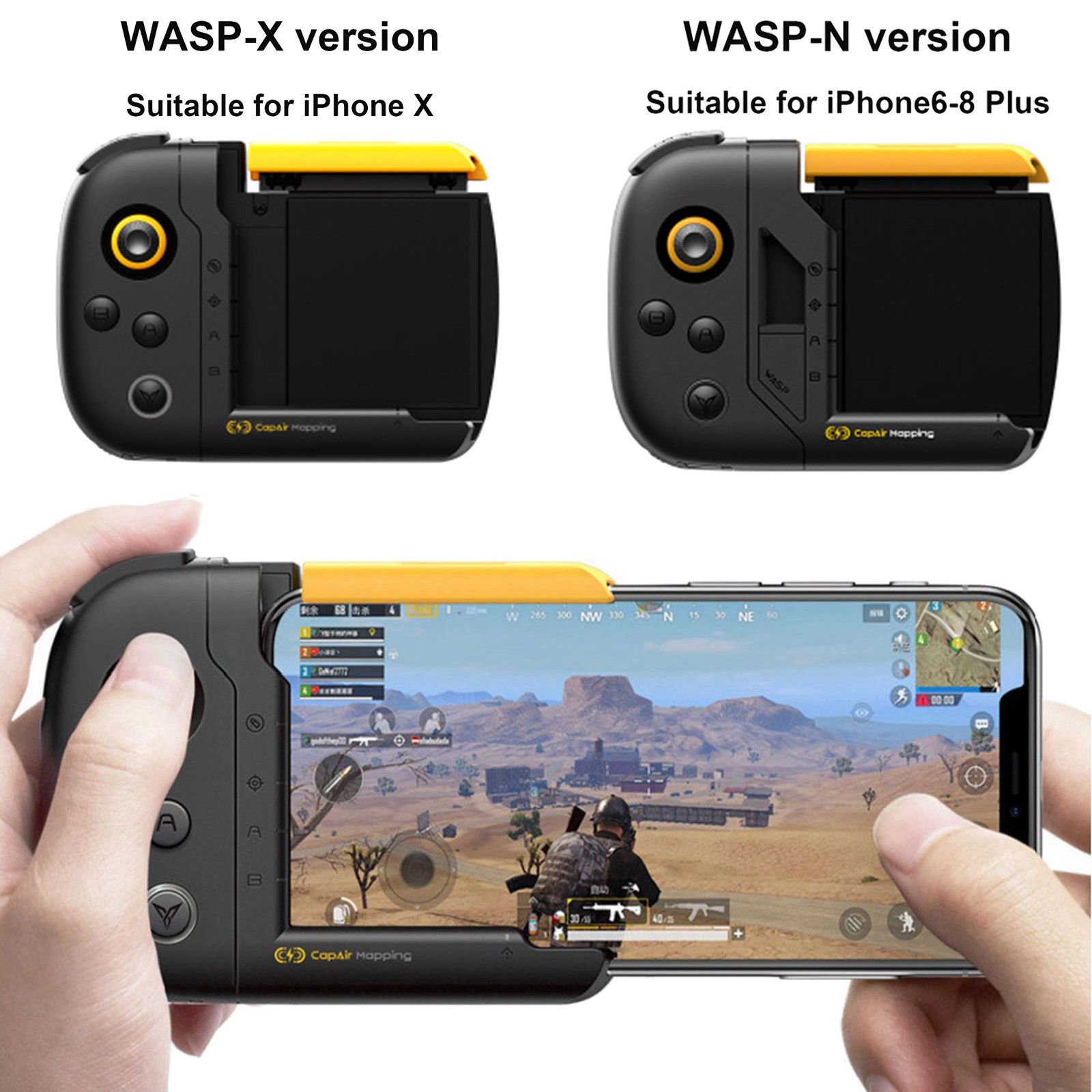 Tay cầm chơi game Liên quân, Pubg, Rules, Free Fire , Fortnight trực tiếp từ Appstore cho iOs iPhone Promax FLYDIGY WASP dành cho X/XS/Xr/XS Max  - Hàng chính hãng