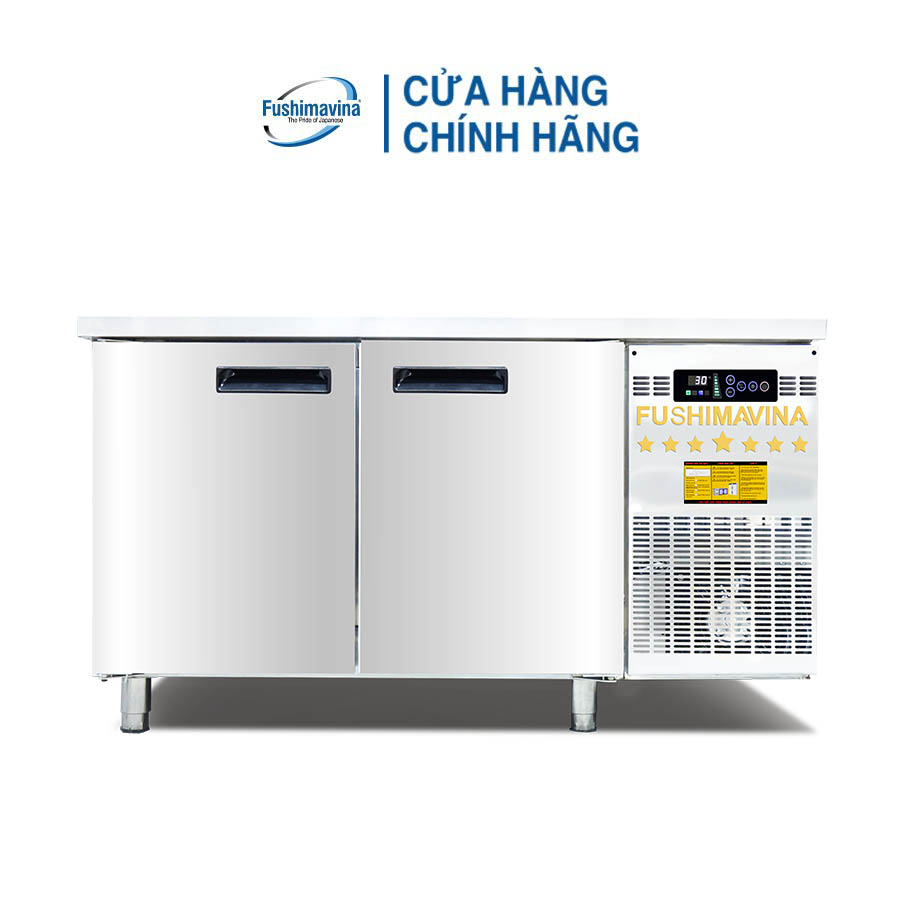 [CỬA HÀNG CHÍNH HÃNG] Tủ Bàn Lạnh Cánh Inox 1,5m Quạt gió