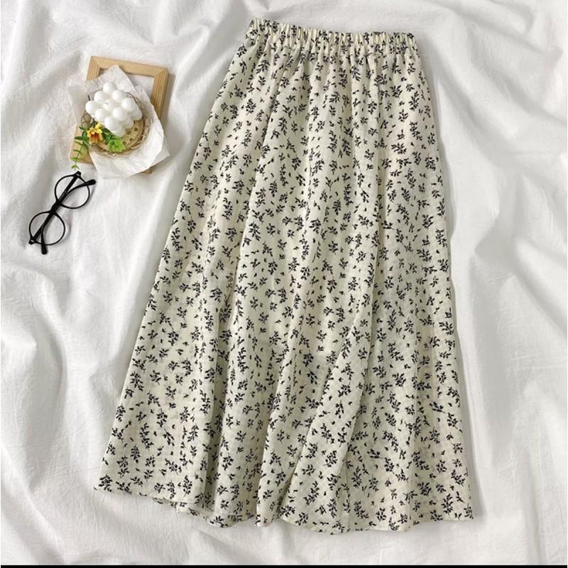 Chân Váy Dài Midi Hoa Nhí Vintage Ulzzang CV17