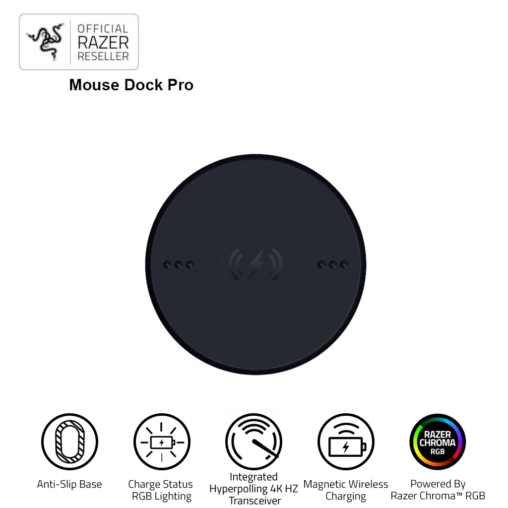 Đế sạc chuột không dây Razer Mouse Dock Pro - Hàng chính hãng